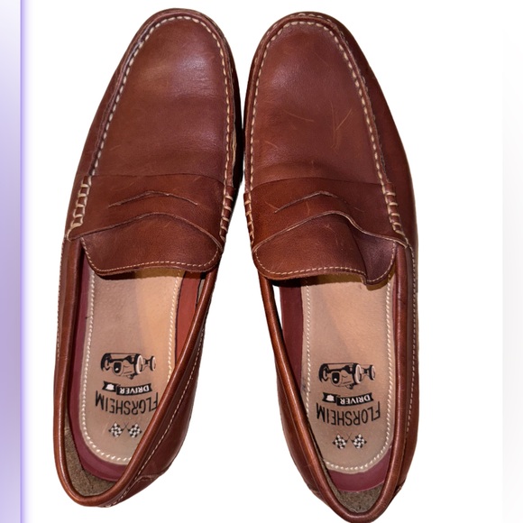 FLORSHEIM MEN’s driver leather penny loafers slip on dress shoes size 11 - Picture 10 of 16